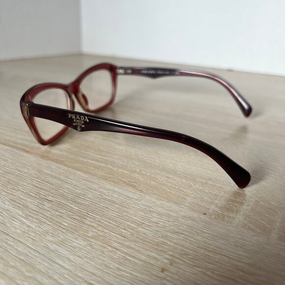 Prada VPR16N CAF-1O1 Eyeglasses Red Frames 53-18-135 Italy - Picture 7 of 8